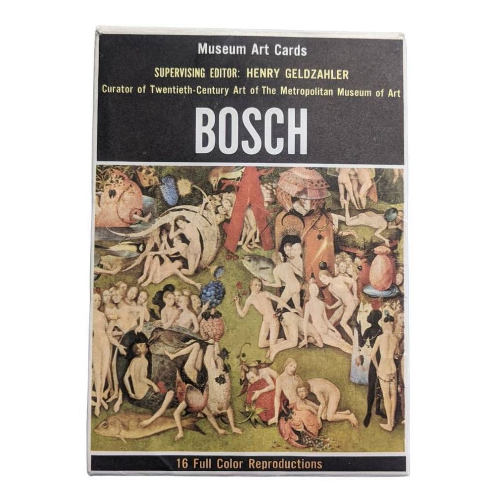 Vintage Rare Bosch 16 Paintings Museum Art Postcard Set in Envelope EUC